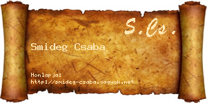 Smideg Csaba névjegykártya
